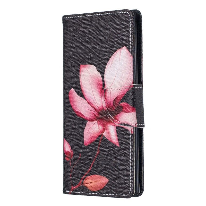 Flip Case Samsung Galaxy Note 10 Vaaleanpunainen Kukka