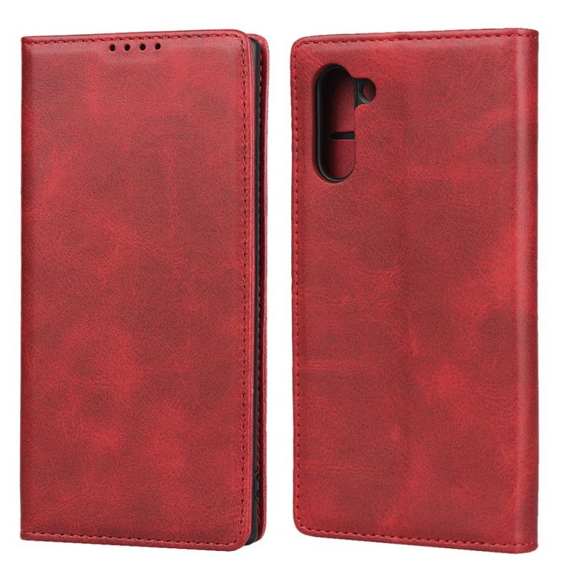 Flip Kotelot Samsung Galaxy Note 10 Tummansininen Punainen Puhdasta Eleganssia