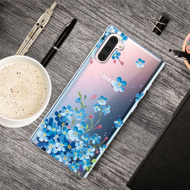 Kuori Samsung Galaxy Note 10 Sinisiä Kukkia Suojakuori