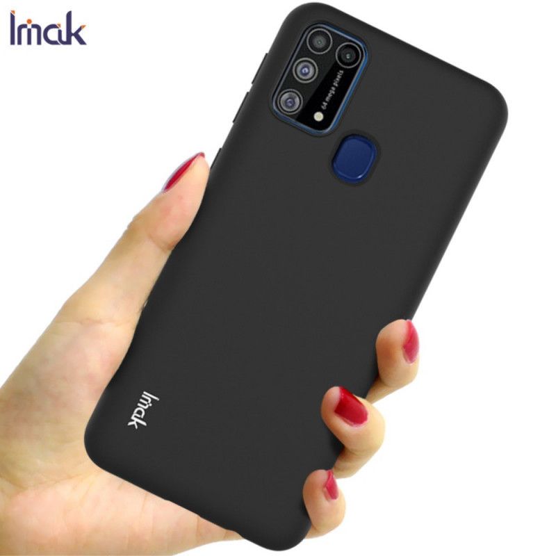 Case Kuoret Samsung Galaxy M31 Omenanvihreä Musta Puhelinkuoret Himmeä Imak