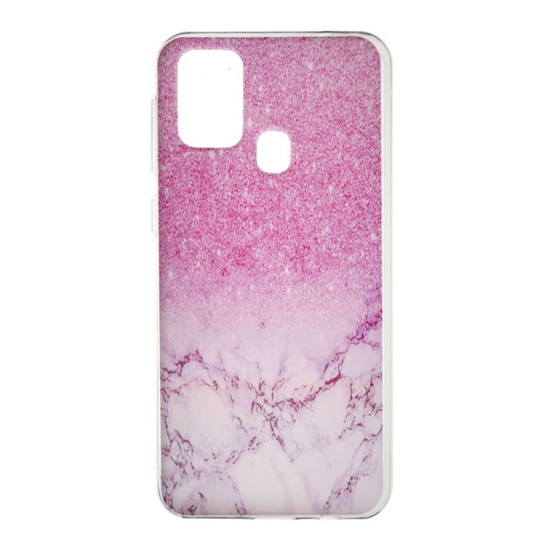 Case Kuoret Samsung Galaxy M31 Puhelinkuoret Hajonnut Marmori