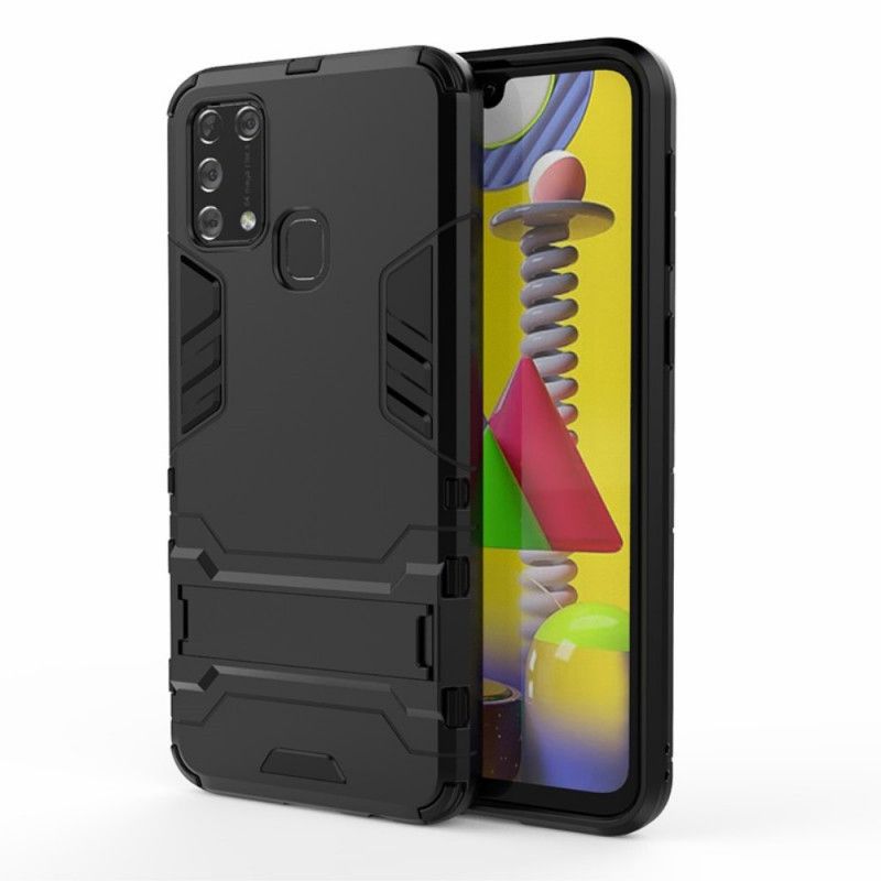 Case Kuoret Samsung Galaxy M31 Punainen Musta Puhelinkuoret Erittäin Kestävä Kieli