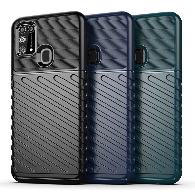 Case Kuoret Samsung Galaxy M31 Vihreä Musta Puhelinkuoret Ukkosarja