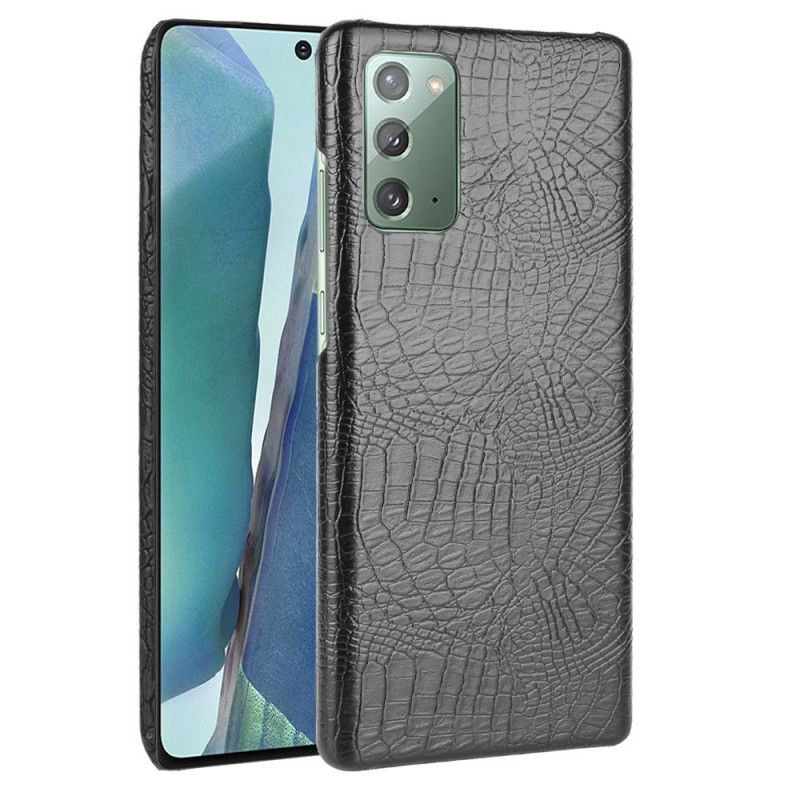 Kuori Samsung Galaxy M31 Valkoinen Musta Krokotiilin Ihovaikutus