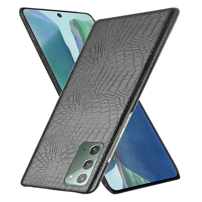 Kuori Samsung Galaxy M31 Valkoinen Musta Krokotiilin Ihovaikutus