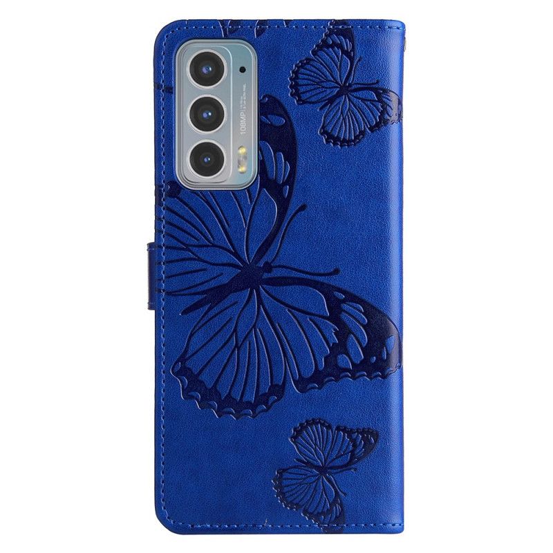 Flip Kotelot Motorola Edge 20 Giant Strap Butterflies