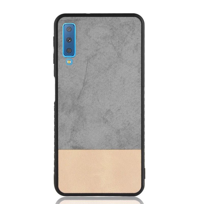 Case Kuoret Samsung Galaxy A7 Harmaa Musta Puhelinkuoret Kaksisävyinen Keinonahka