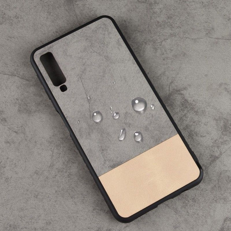 Case Kuoret Samsung Galaxy A7 Harmaa Musta Puhelinkuoret Kaksisävyinen Keinonahka