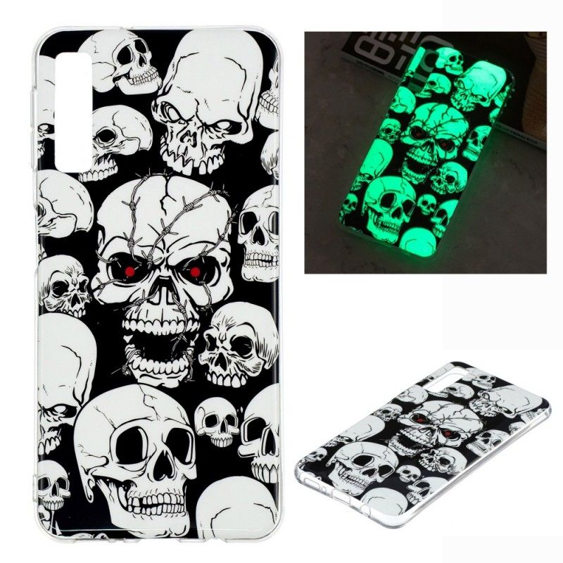 Case Kuoret Samsung Galaxy A7 Puhelinkuoret Huomion Fluoresoivat Kallot