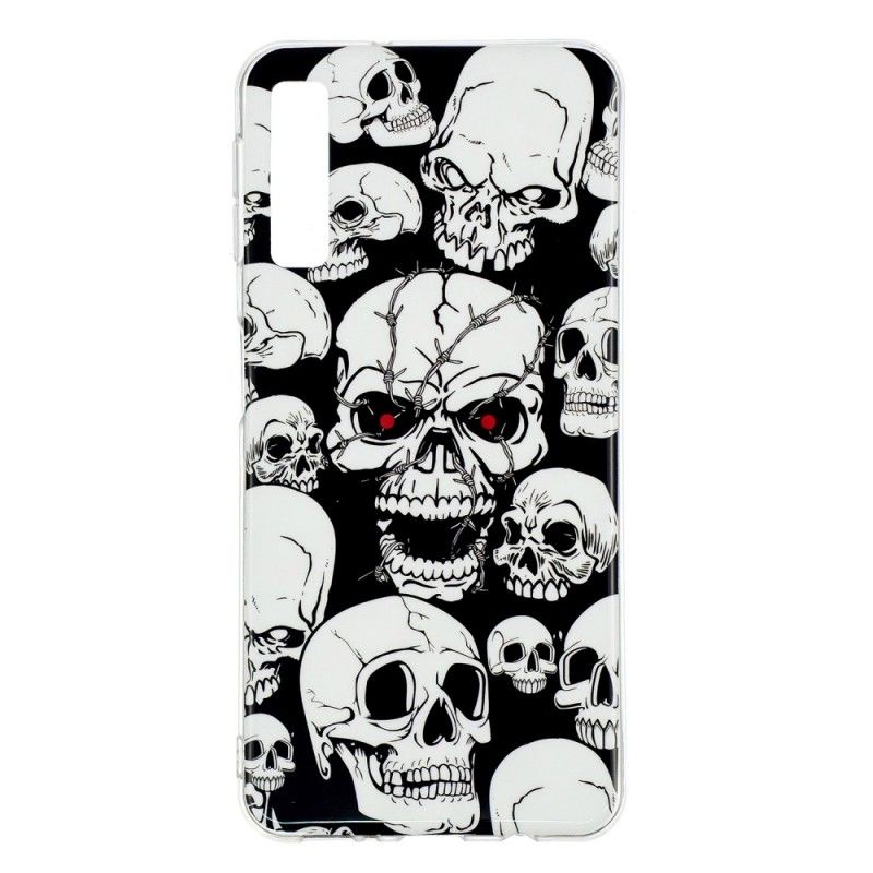 Case Kuoret Samsung Galaxy A7 Puhelinkuoret Huomion Fluoresoivat Kallot