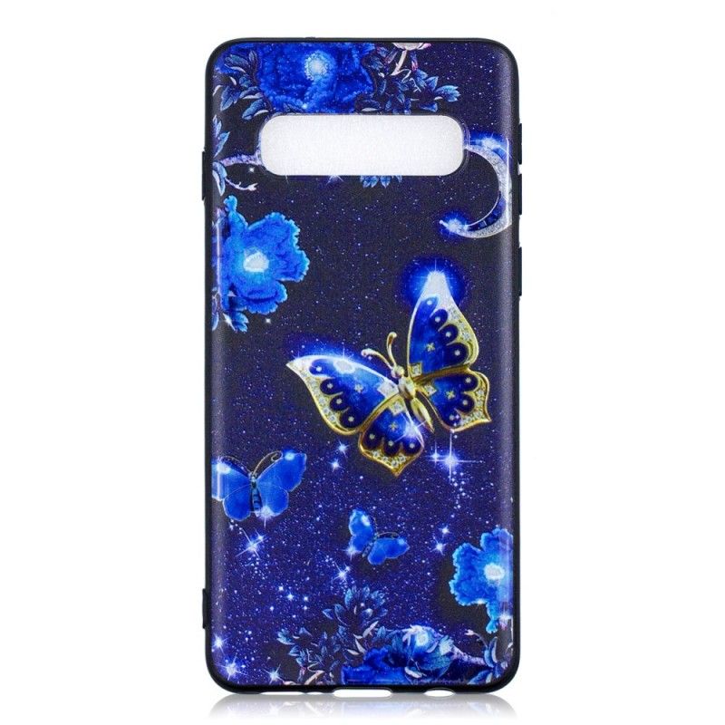 Case Kuoret Samsung Galaxy S10 Puhelinkuoret Kultainen Perhonen