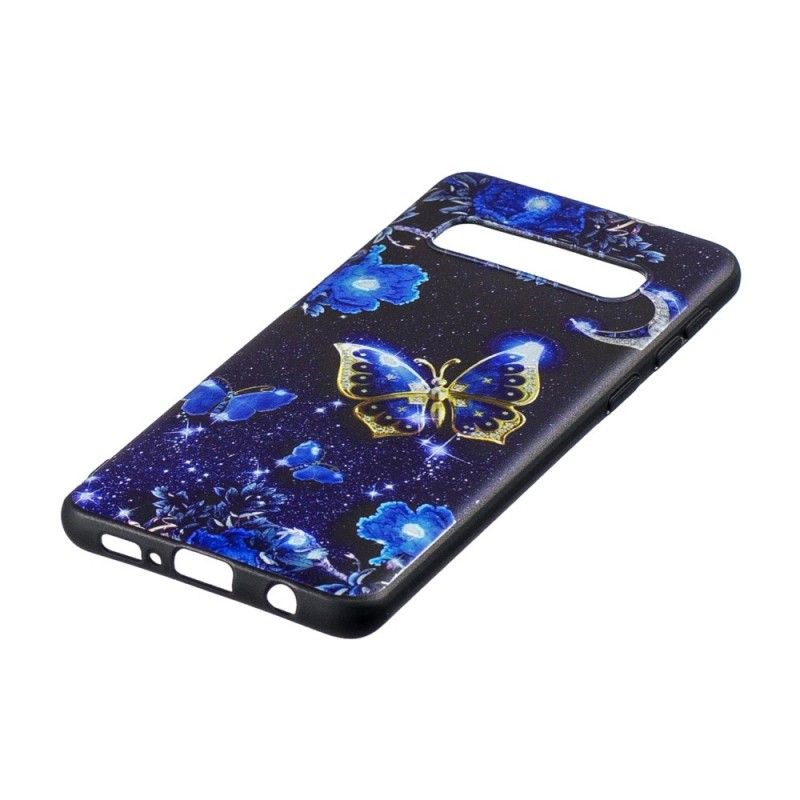 Case Kuoret Samsung Galaxy S10 Puhelinkuoret Kultainen Perhonen