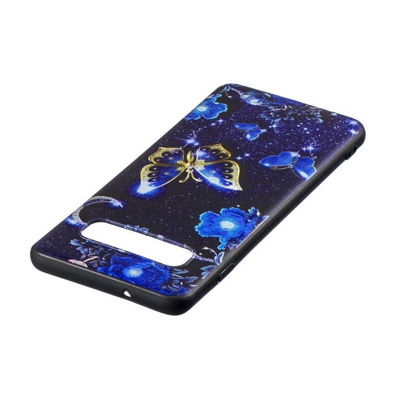 Case Kuoret Samsung Galaxy S10 Puhelinkuoret Kultainen Perhonen