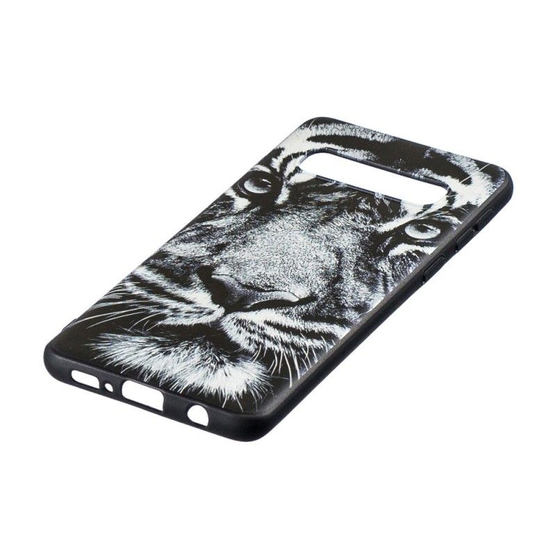 Case Kuoret Samsung Galaxy S10 Puhelinkuoret Mustavalkoinen Tiikeri