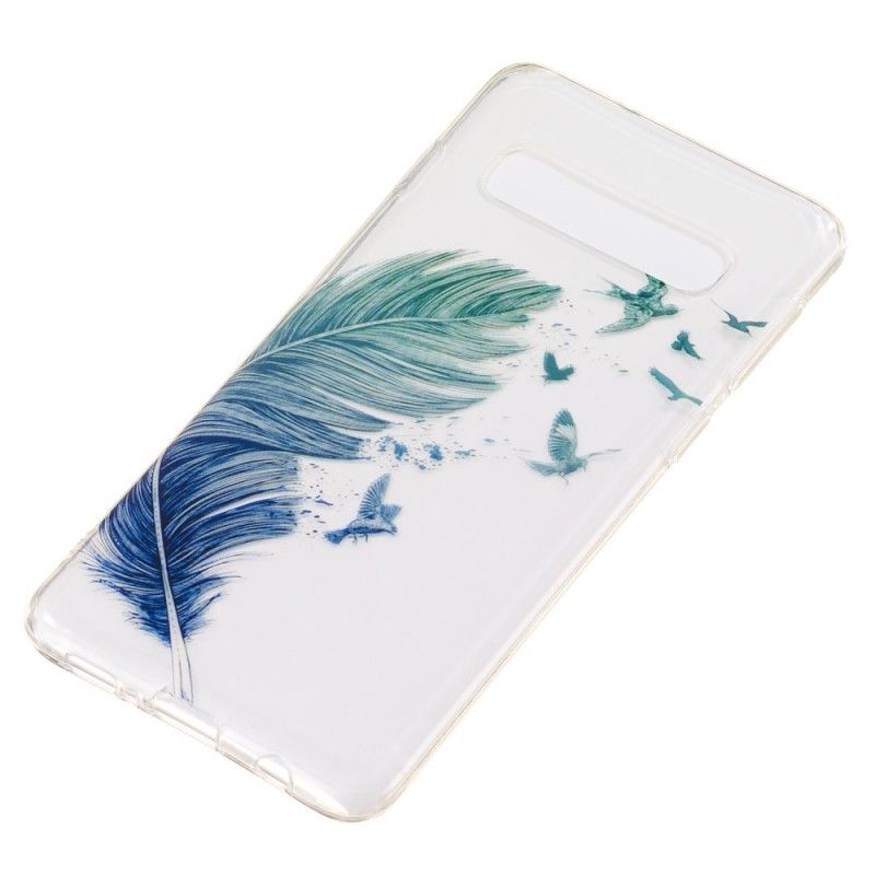 Case Kuoret Samsung Galaxy S10 Puhelinkuoret Värilliset Höyhenet