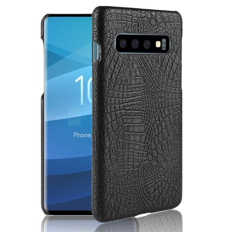 Case Kuoret Samsung Galaxy S10 Punainen Musta Puhelinkuoret Krokotiilin Ihovaikutus