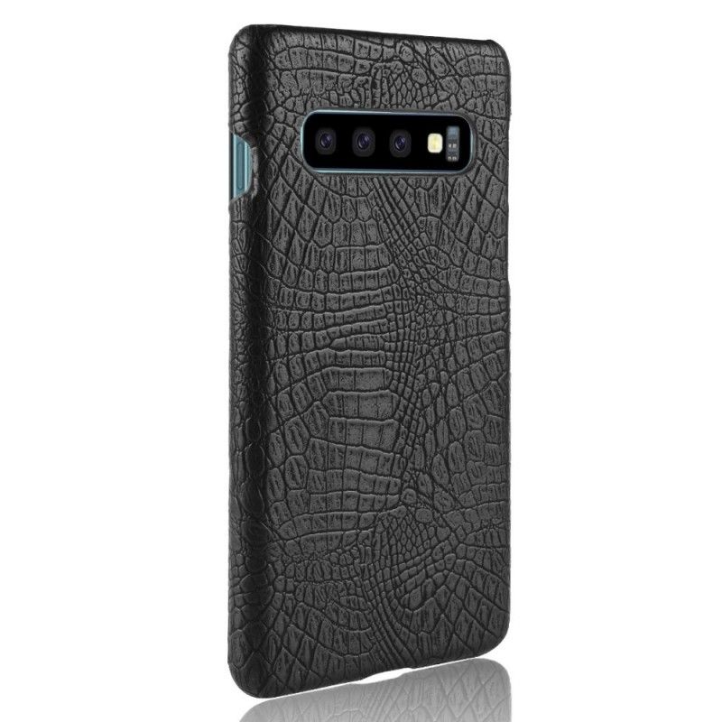 Case Kuoret Samsung Galaxy S10 Punainen Musta Puhelinkuoret Krokotiilin Ihovaikutus