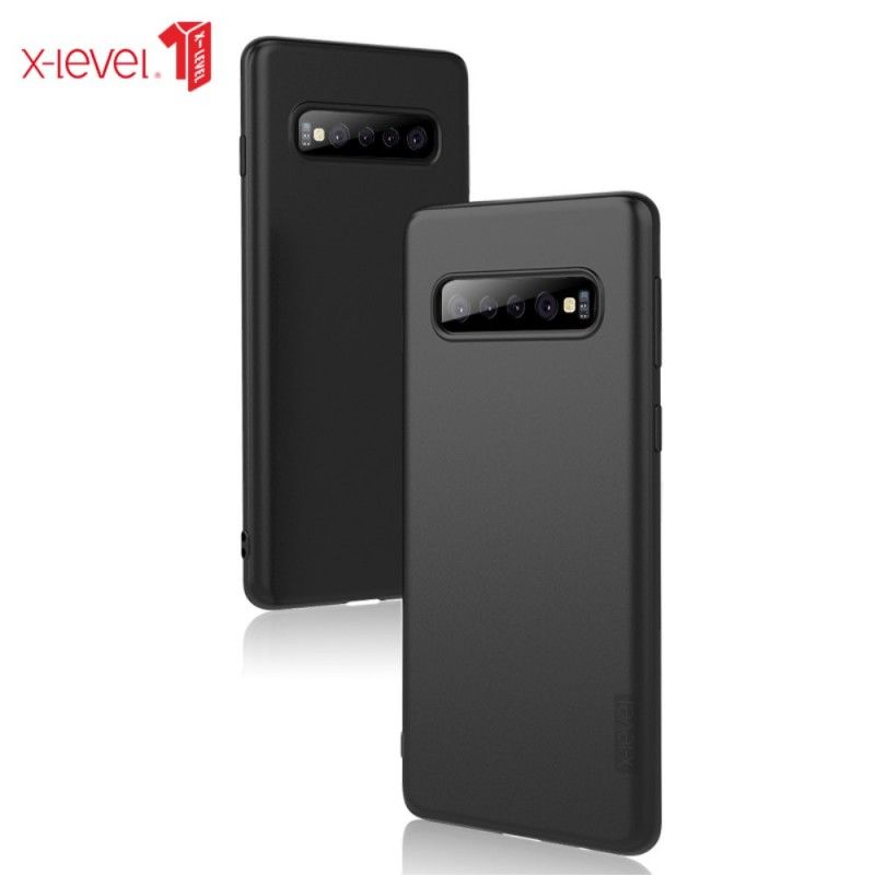 Case Kuoret Samsung Galaxy S10 Punainen Musta Puhelinkuoret X-Tason Erittäin Hieno Himmeä