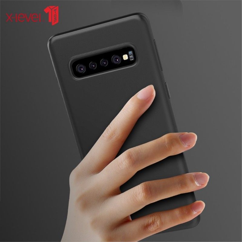 Case Kuoret Samsung Galaxy S10 Punainen Musta Puhelinkuoret X-Tason Erittäin Hieno Himmeä