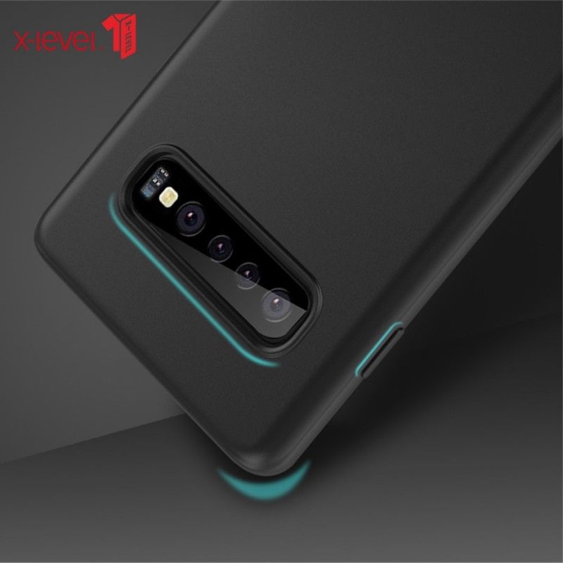 Case Kuoret Samsung Galaxy S10 Punainen Musta Puhelinkuoret X-Tason Erittäin Hieno Himmeä