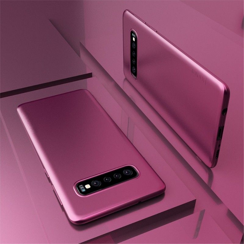 Case Kuoret Samsung Galaxy S10 Punainen Musta Puhelinkuoret X-Tason Erittäin Hieno Himmeä