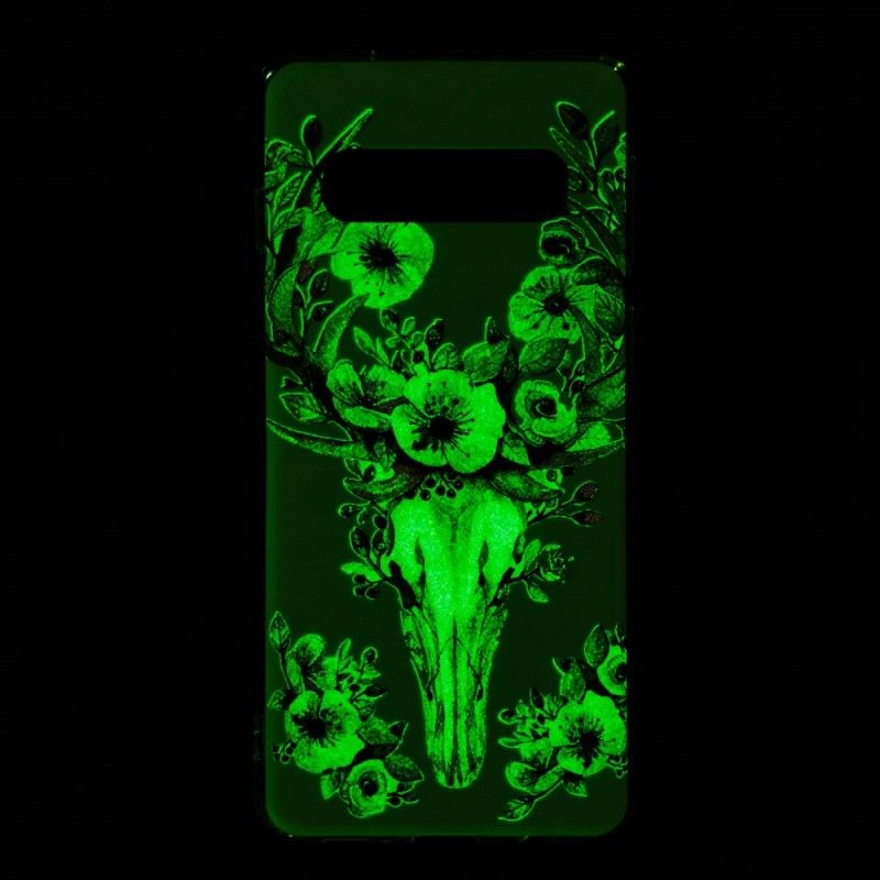 Kuori Samsung Galaxy S10 Fluoresoiva Kukkiva Hirvi