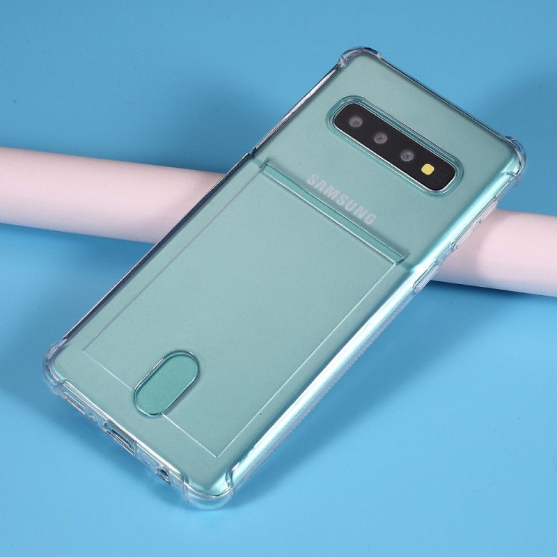 Kuori Samsung Galaxy S10 Läpinäkyvä Korttikotelo Suojakuori