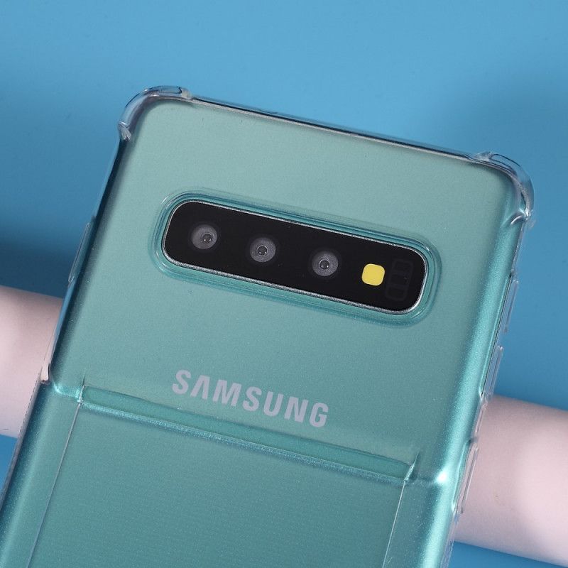 Kuori Samsung Galaxy S10 Läpinäkyvä Korttikotelo Suojakuori