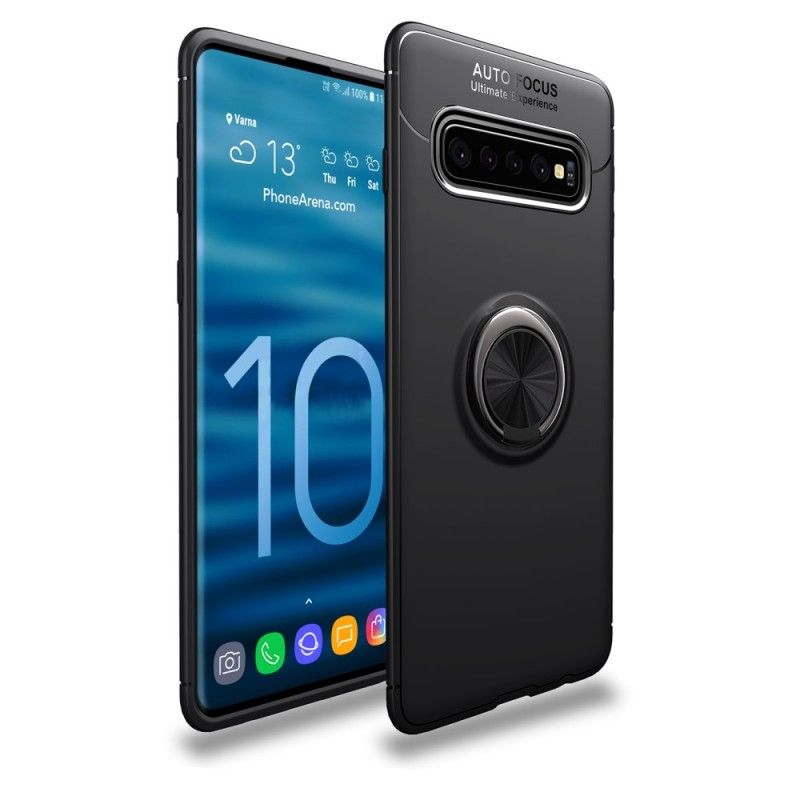 Kuori Samsung Galaxy S10 Punainen Musta Pyörivä Rengas