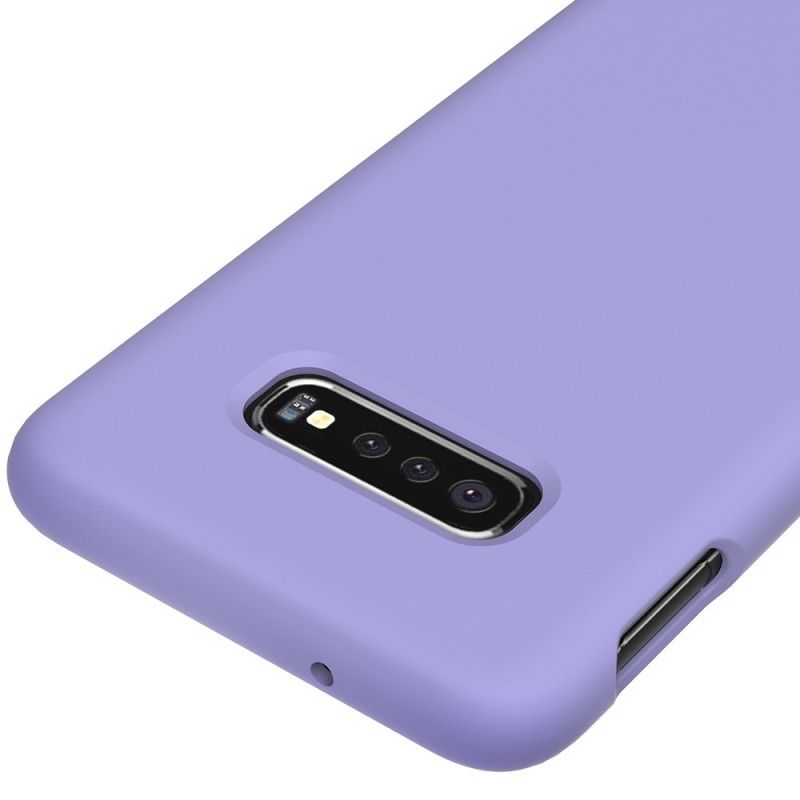 Kuori Samsung Galaxy S10 Valkoinen Musta Matta Silikoni