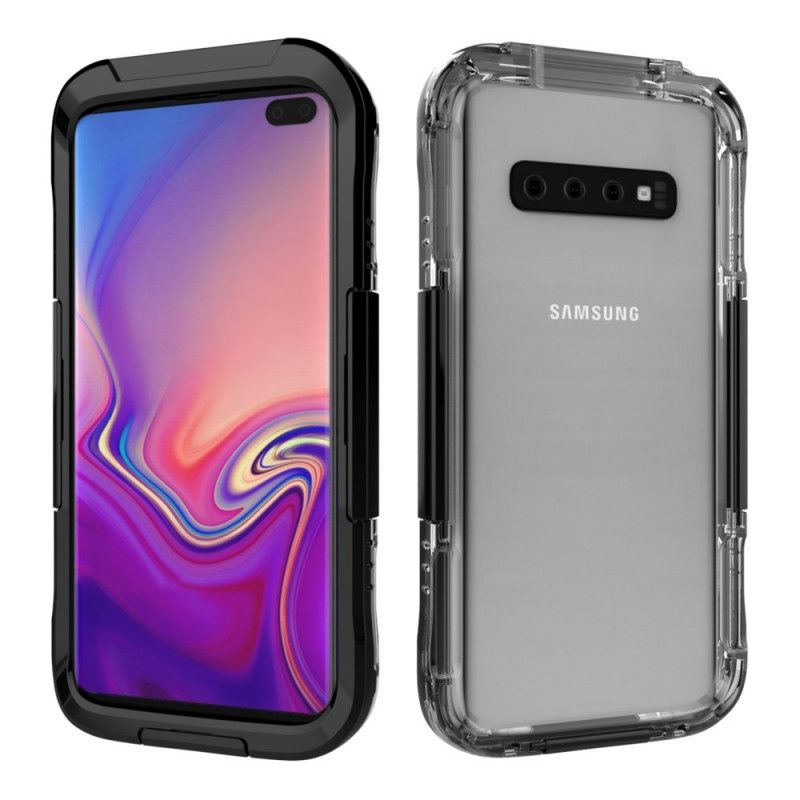 Kuori Samsung Galaxy S10 Valkoinen Musta Vedenpitävä 10 M