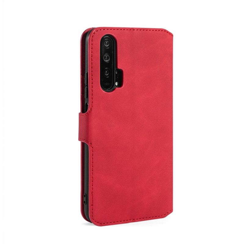 Flip Case Honor 20 Pro Harmaa Musta Retro Dg. Vaimennus