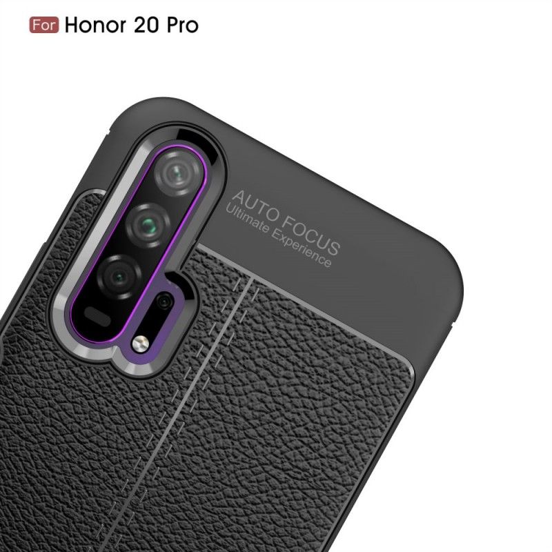 Kuori Honor 20 Pro Musta Kaksilinjainen Litsi Nahkaa