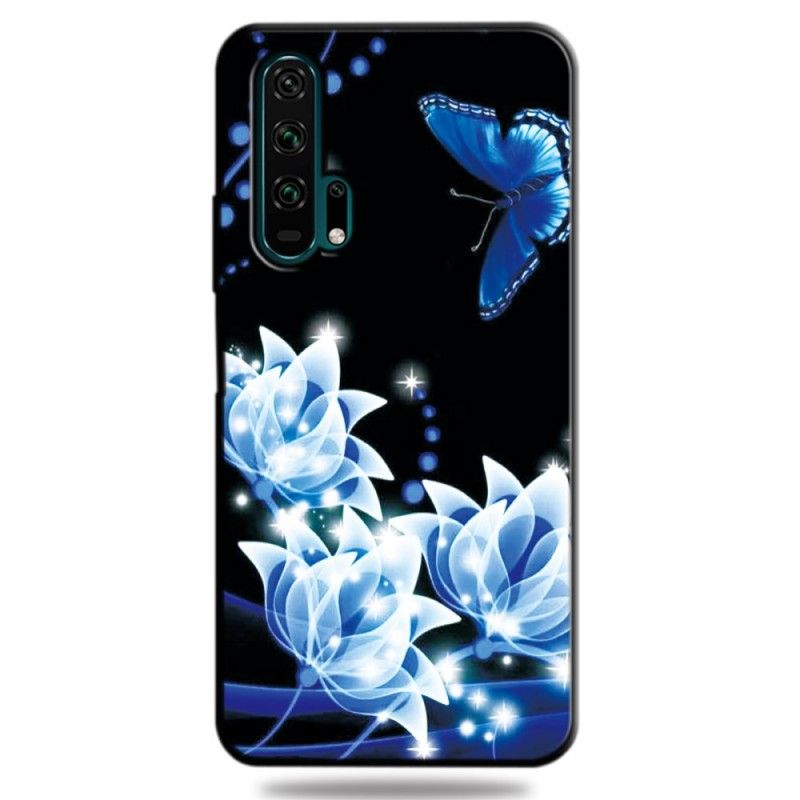 Kuori Honor 20 Pro Perhonen Ja Siniset Kukat