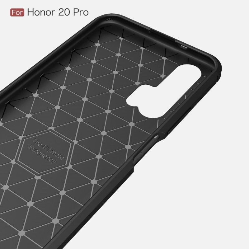 Kuori Honor 20 Pro Punainen Musta Harjattu Hiilikuitu