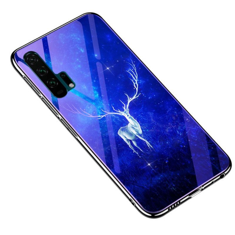 Kuori Honor 20 Pro Tummansininen Karkaistu Lasi Ja Eläin Silikoni Suojakuori