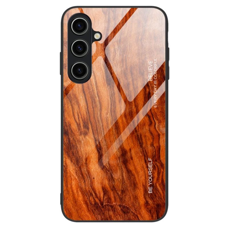 Kuori Samsung Galaxy A15 5g Tempered Glass Wood Design Suojakuori