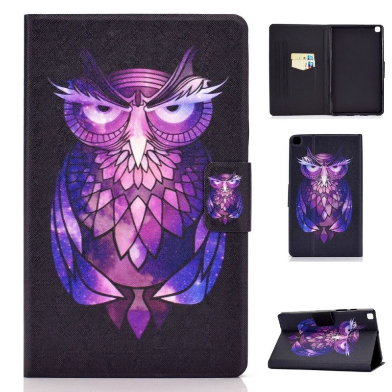 Flip Case Samsung Galaxy Tab A7 Violetti Tummansininen Pöllöt