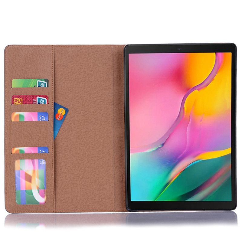 Kuoret Samsung Galaxy Tab A7 Harmaa Musta Vintage-Tekonahkaiset Niitit