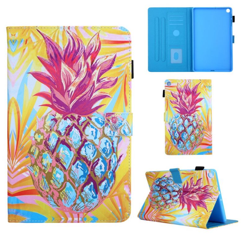 Nahkakotelo Samsung Galaxy Tab A7 Puhelinkuoret Oranssi Ananas