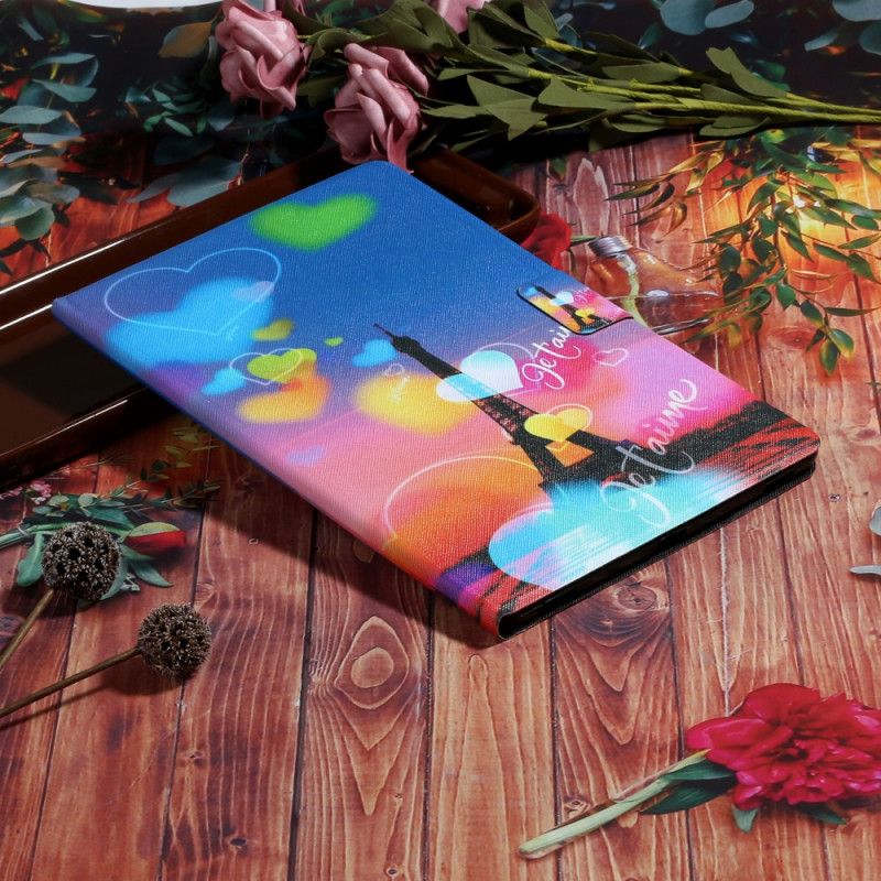 Nahkakotelo Samsung Galaxy Tab A7 Puhelinkuoret Pariisi Rakastan Sinua