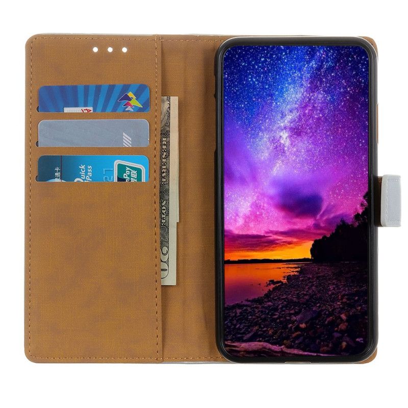 Flip Case Huawei P Smart 2020 Hopea Musta Yksinkertainen Tekonahka