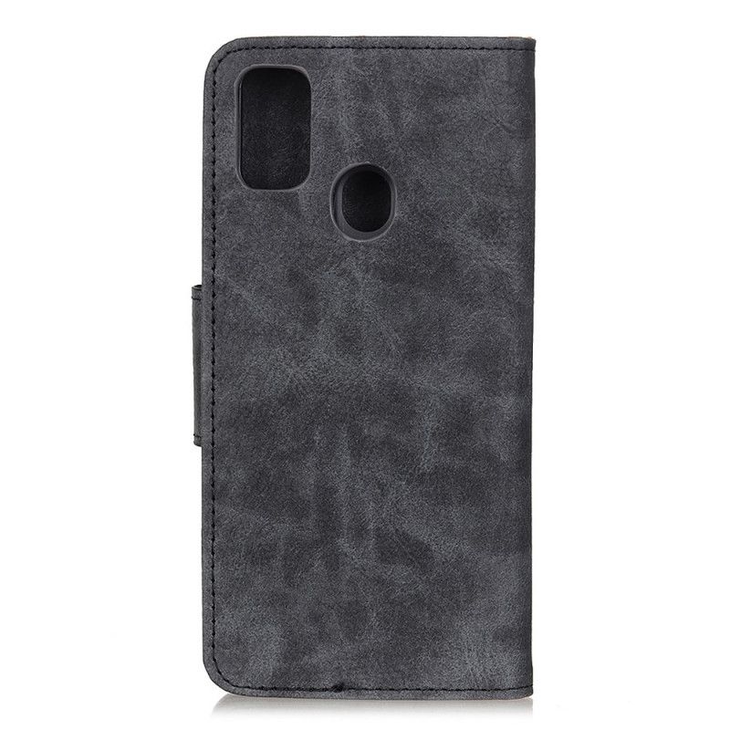 Flip Case Huawei P Smart 2020 Ruskea Harmaa Vintage Kaksipuolinen Magneettinen Läppä