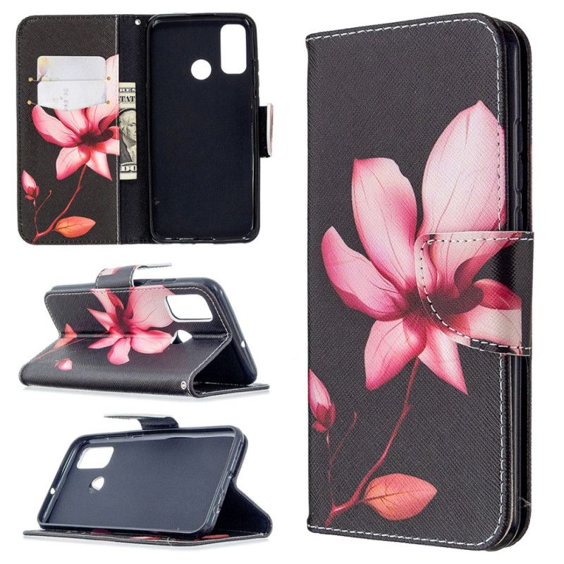 Flip Case Huawei P Smart 2020 Vaaleanpunainen Kukka