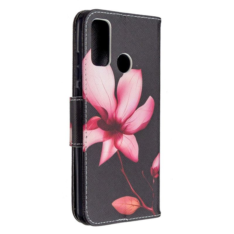 Flip Case Huawei P Smart 2020 Vaaleanpunainen Kukka