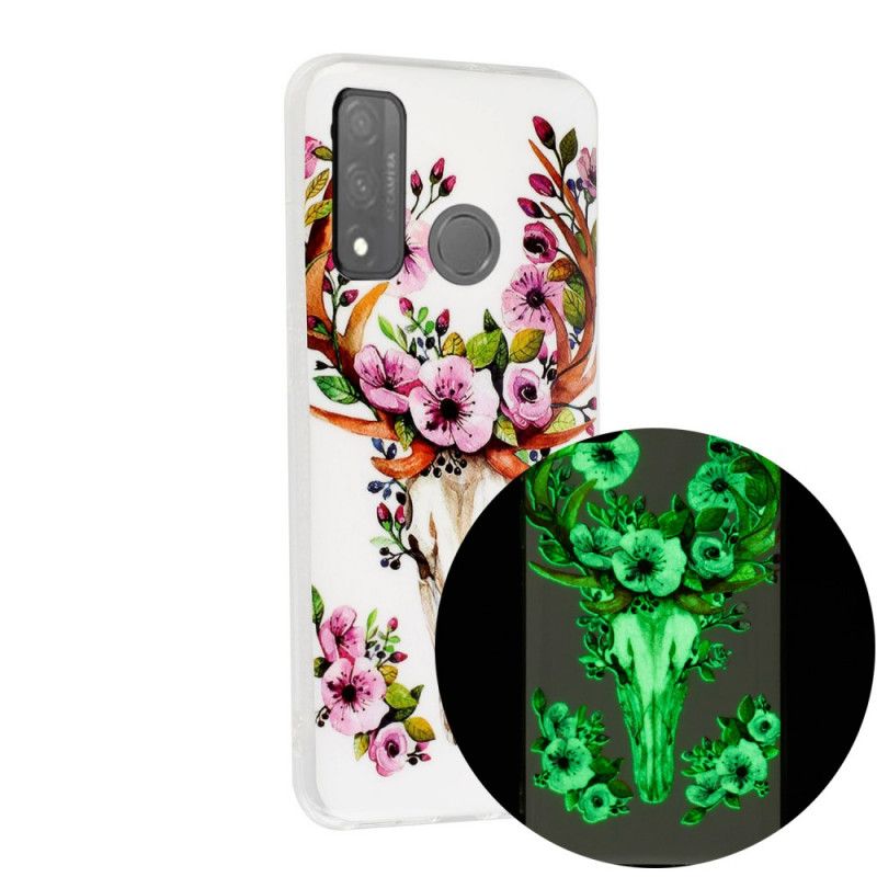 Kuori Huawei P Smart 2020 Fluoresoiva Kukkiva Hirvi