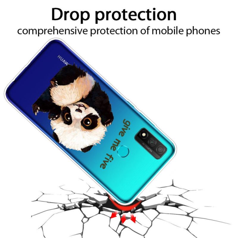 Kuori Huawei P Smart 2020 Läpinäkyvä Panda Antaa Minulle Viisi