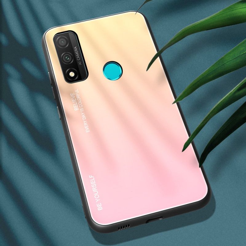 Kuori Huawei P Smart 2020 Magenta Punainen Ole Itse Karkaistu Lasi