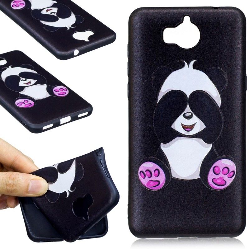 Kuori Huawei Y6 2017 Kohokuvioitu Hauska Panda Suojakuori