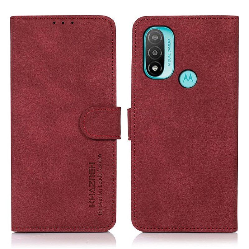 Kotelot Moto E40 / E30 / E20 Khazneh Fashion Leather Effect